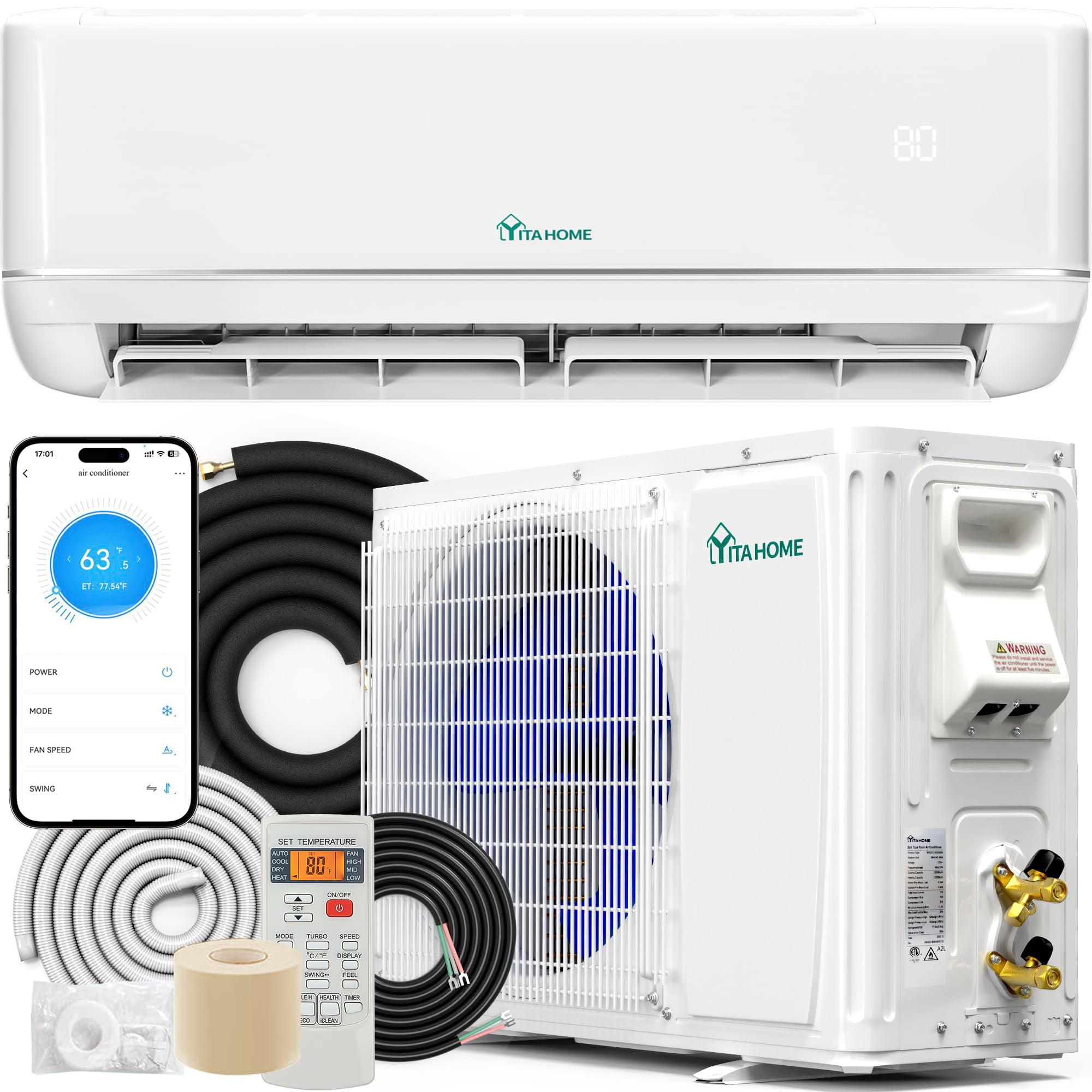 Aire Acondicionado Mini Split Yitahome 12000 Btu 21 Seer2