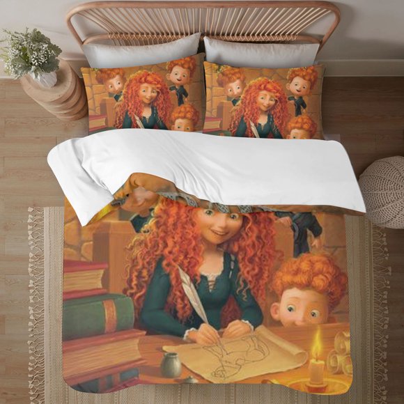 Brave 3-Piece Bedding Set For Kids Boys Girls Adult Cartoon Warm Cute Fashion Holiday Present Gift Bed Sheets