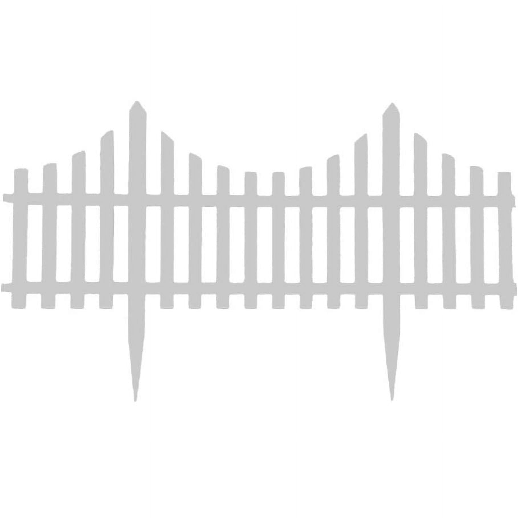 Crusec - Valla De Jardín Con Borde Blanco Pack 4 Resistente 80x53cm