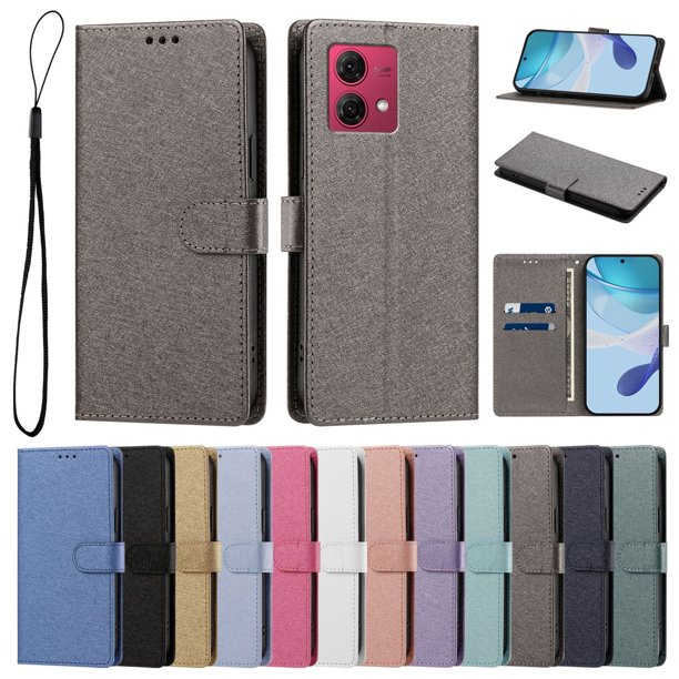 Cartera Protectora para Motorola Moto G84 con Soporte, Gris