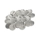 thumbnail image 1 of 100x Piezas de insignias de botón de metal Suministros para máquina de fabricación de botones Piezas de botón con pasador Materiales para fabricación 75 milímetros, 1 of 5