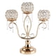 thumbnail image 1 of 3 brazos Candelabros de cristal Tealight Candelabros Candelabro Candelabro Adornos para la boda Mesa de comedor Fiesta de Navidad Decoración del hogar, 1 of 5