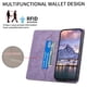 thumbnail image 2 of Funda tipo cartera con bloqueo RFID para Realme 14 Pro Plus Con tapa abatible, portatarjetas, cierre magnético, TPU y soporte Morado, 2 of 6