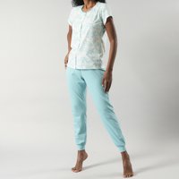 Flores - Set Top Abotonado + Pantalon Puño 33581-58