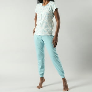 Flores - Set Top Abotonado + Pantalon Puño 33581-58