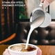 thumbnail image 4 of Mini jarra de leche, juego de 6 jarras de leche de acero inoxidable, 90 ml/3 oz, mini taza para salsa, jarra para servir salsa, jarra de boca ancha con asa para leche y café., 4 of 5