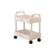 thumbnail image 1 of Carro Organizador De 2 Niveles Con Asa, Carrito De Servicio Para Dormitorio, Cocina, Oficina, Color Blanco, 1 of 3