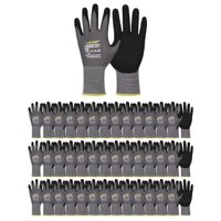 Guantes De Trabajo Loccef, Microespuma, Recubiertos De Nitrilo, 6 Pares, Color Gris 9/L