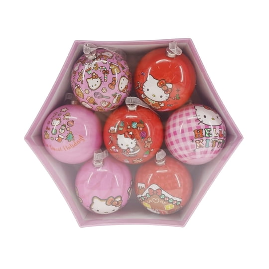 Set 7 Esferas Navideñas Hello Kitty Sanrio