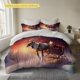 thumbnail image 1 of Christmas Sleigh Reindeer Printed Duvet Cover Set 100% Polyester Duvet Cover Soft Comfortable And Super Cozy Fluffy Breathable And Odorless Machine Washable Cle, 1 of 1