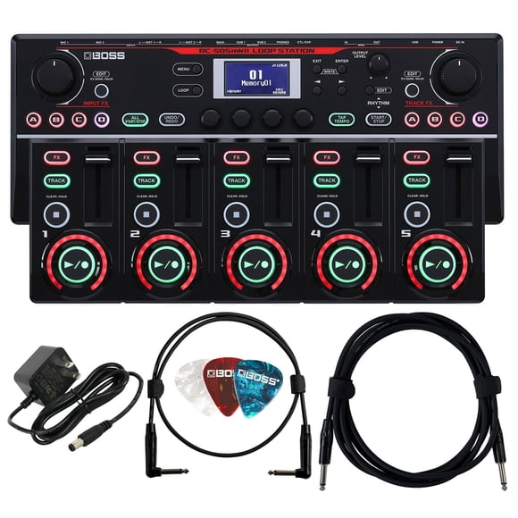 Loop Station BOSS RC-505 mkII con paquete de fuente de alimentación y cables