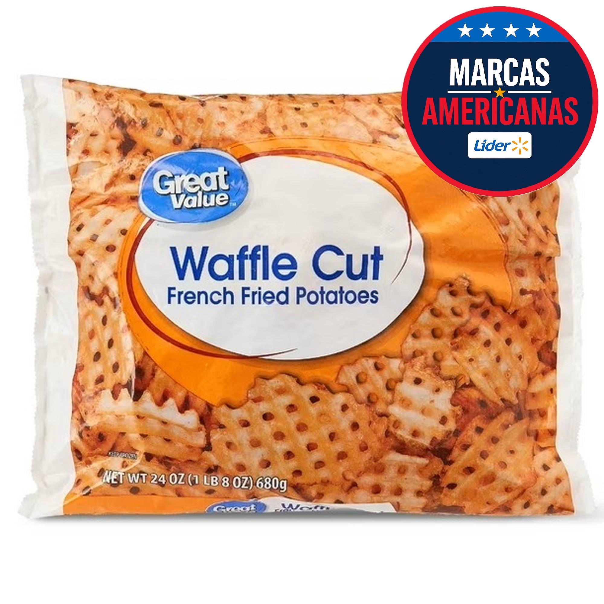 Papas Fritas Congeladas Waffle Cut 680 g Great Value