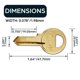 thumbnail image 4 of Llaves en Blanco SUMMIT DOORWARE M1 Latón Paquete de 10, 4 of 6