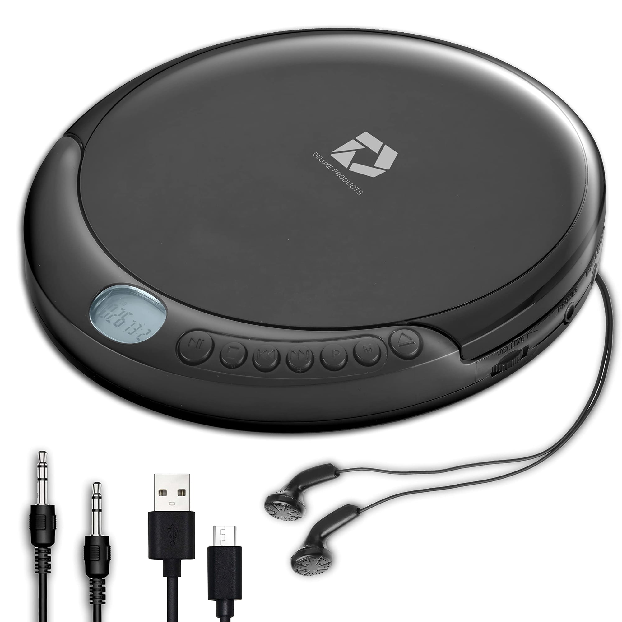 Deluxe Products - Reproductor De Cd Portátil De Lujo Con Antideslizamiento De Los Años 60