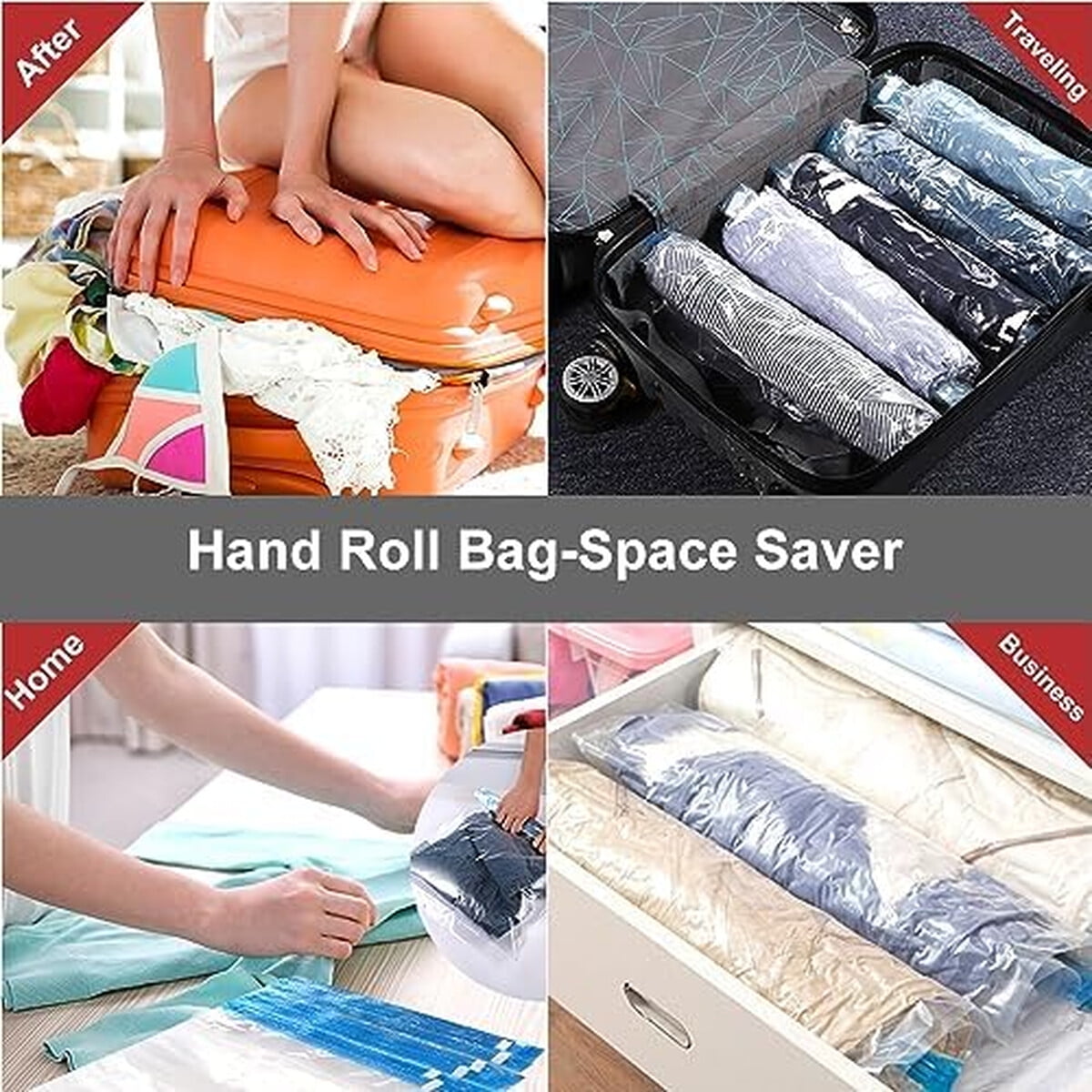 Bolsas Compresión Alming 12 Pack Viaje Ahorra Espacio