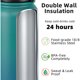 thumbnail image 3 of Fanhaw Botella de agua de acero inoxidable de 20 oz con tapa para beber, verde, 3 of 3