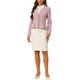 thumbnail image 2 of INSPIRE CHIC Blazer corto de trabajo para mujer, atuendo de regreso a clases para maestras, cuello con solapa, manga larga, chaqueta casual de oficina con volantes, talla S, color rosa, 2 of 6