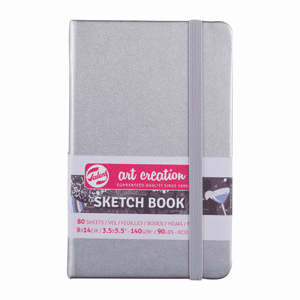 Libreta Art Creation Plateada 13X21Cm 140Gr 80Hjas.