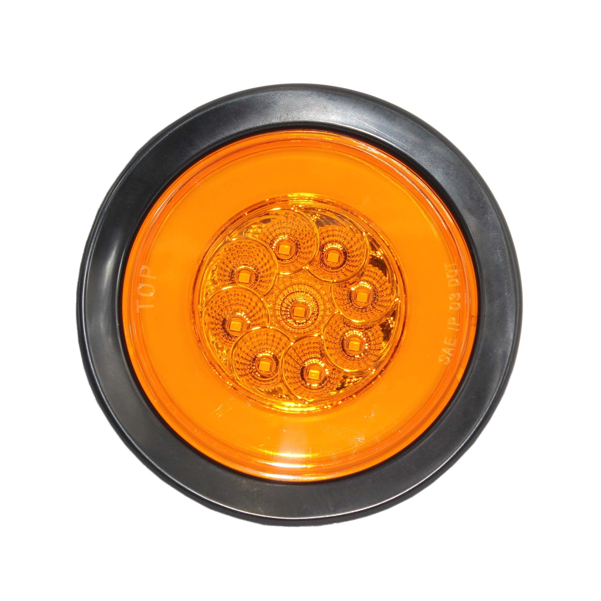 Gotek - Foco Trasero 4 Pulg Ambar Led Bi-volts Tipo Halo