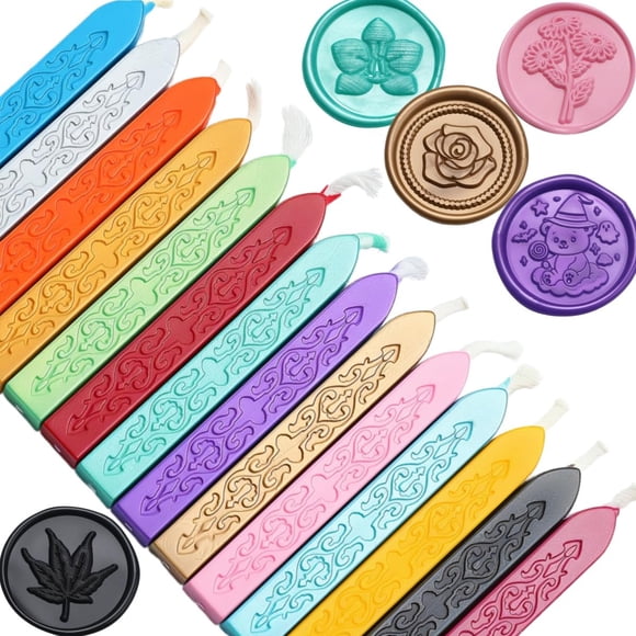 Palitos de Cera Atopbb 14 uds Colores Surtidos con Mechas