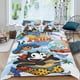 thumbnail image 2 of Felix el Gato Conjunto de sábanas temático, trío de piezas, cómodo y amigable con la piel, diseño único, regalo de decoración para el hogar para familiares, amigos y fans, 90 cm * 190 cm, 2 of 6