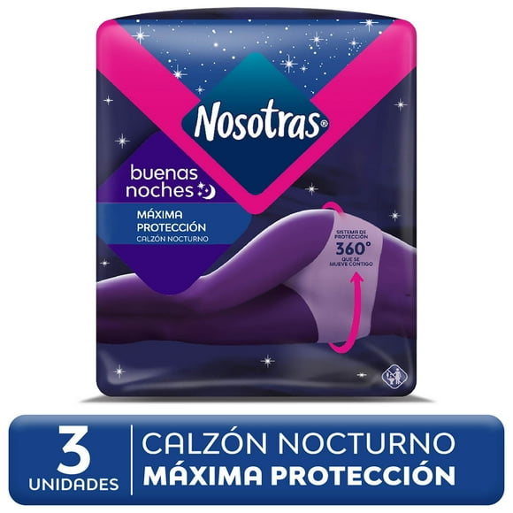 Calzón Nocturno Buenas Noches Talla S, 3 Un