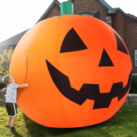 Calabaza inflable ZPISF de 3 m con LED para exteriores de Halloween