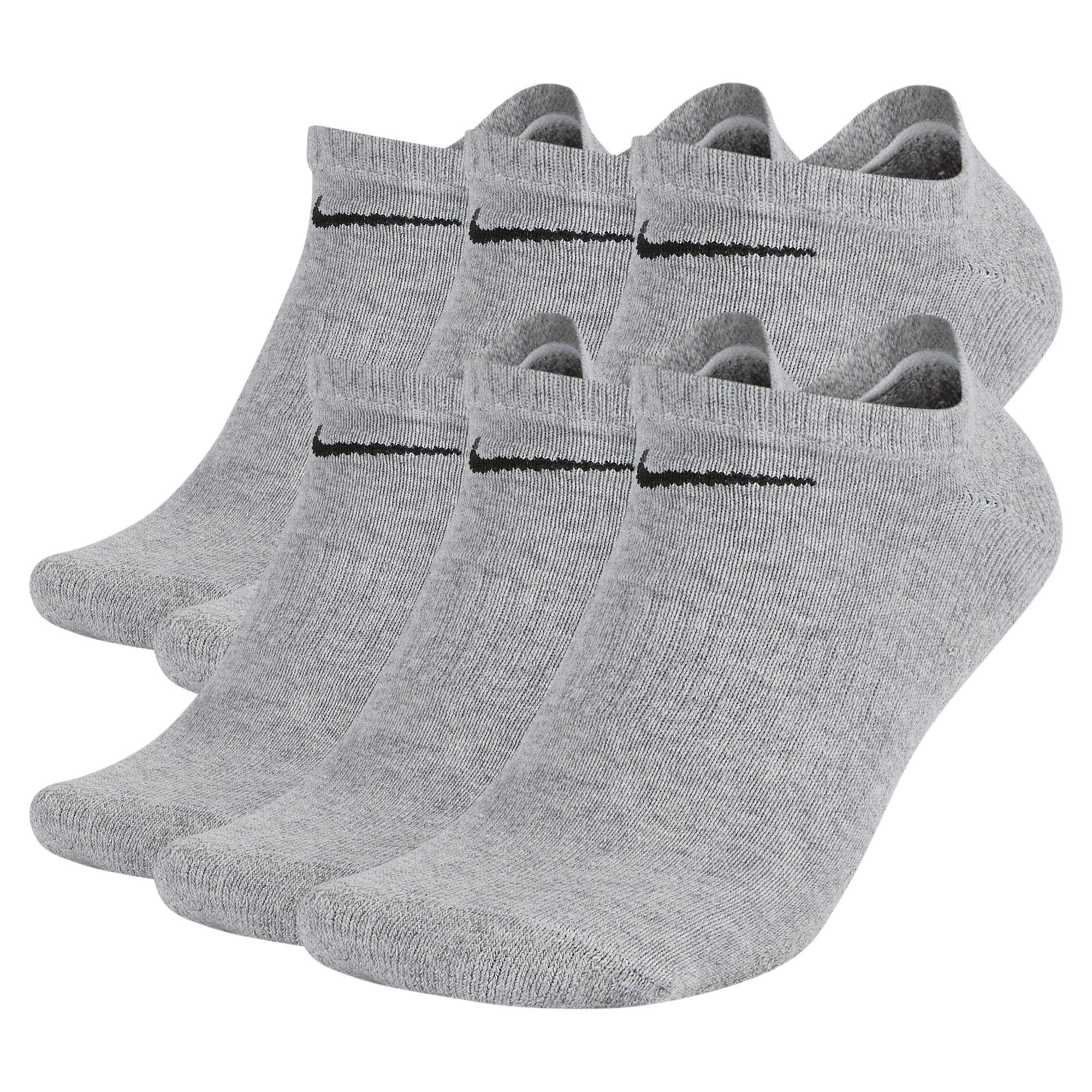 Pack De 6 Calcetines Nike Everyday Cushion No Show, Color Gris Oscuro/negro