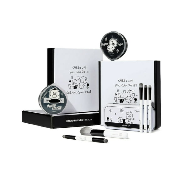 Set De Maquillaje Coreano Con Brochas Y Esponjas Doodle Doodle Edition