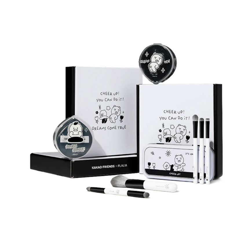 Flalia - Set De Maquillaje Coreano Con Brochas Y Esponjas Doodle Doodle Edition