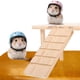 thumbnail image 2 of Plataforma de hámster de madera 2 en 1, tazón de alimentos, botella de agua, accesorios de jaula de hámster, hámster enano, rata de arena, ratón u otra mascota pequeña, escaleras de escalada, 2 of 3