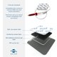 thumbnail image 5 of Almohadillas TENS Axion 10x5 cm Pack de 16 con Conector de Pin de 2 mm, 5 of 7
