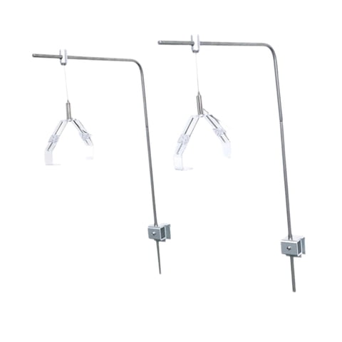 Magideal - 2 Piezas Soporte Para Luz De Acuario Soporte De Lámpara Para Pecera Soporte Ajustable De Aleación De Aluminio Base De Lámpara Para Plantas Acuáticas