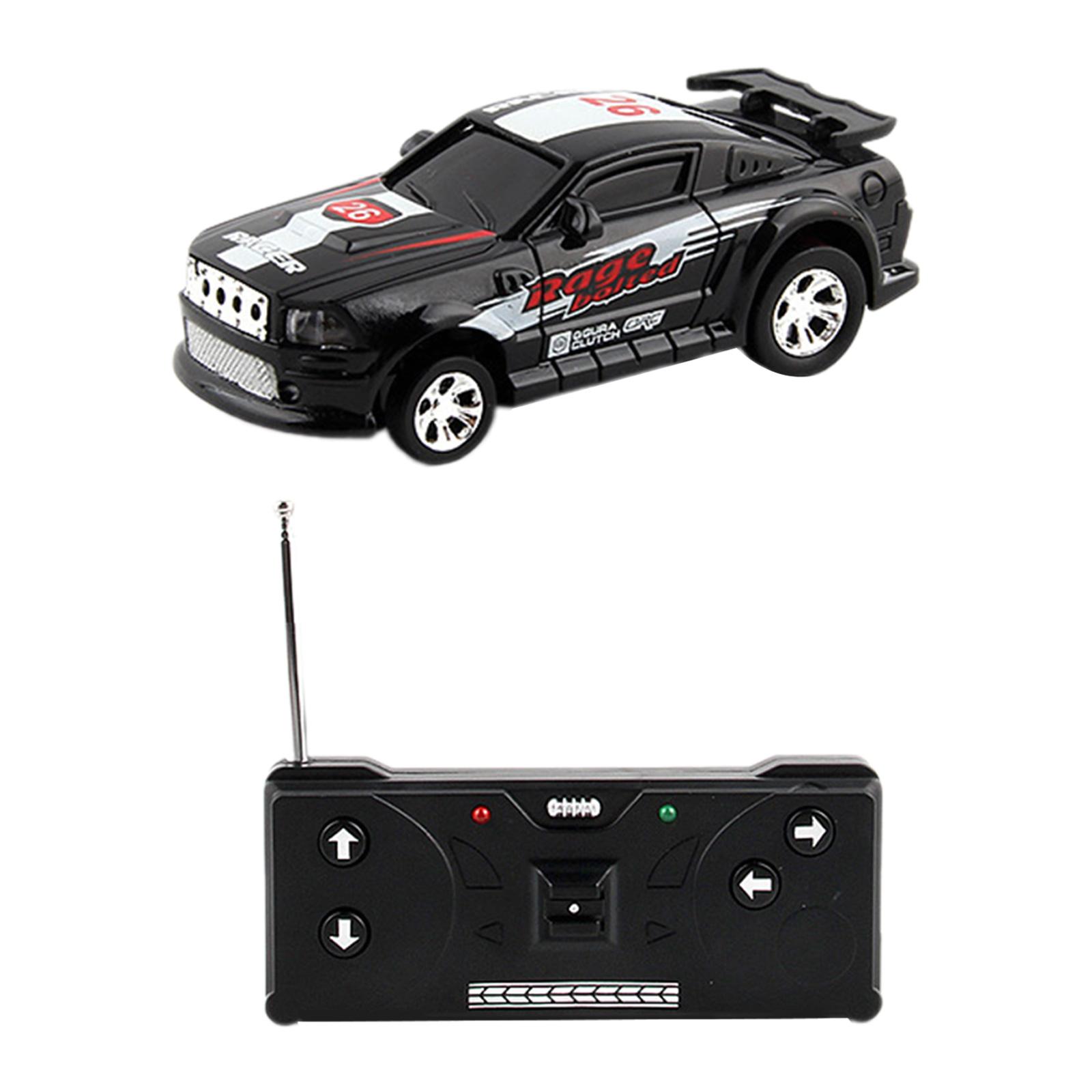 Magideal - Mini Coche Rc De Juguete, Vehículo Rc De Juguete Para Patios Traseros, Interior, Eléctrico, Exterior Con Luz, Vehículo De Hobby, Juguete Para Niños Y Negro