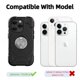thumbnail image 2 of Funda KCJ para iPhone 15 Pro Max negra de 3 capas, 2 of 8