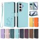 thumbnail image 3 of Samsung Galaxy S24 FE Funda Billetera con Estampado de Gato, Verde Claro, 3 of 6
