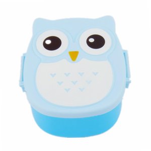 Magideal - Fiambrera De Búho, Contenedor De Almuerzo Portátil Con Diseño De Animales De Dibujos Animados, Caja Bento A Prueba De Fugas, Fiambrera Para Niños Para Azul