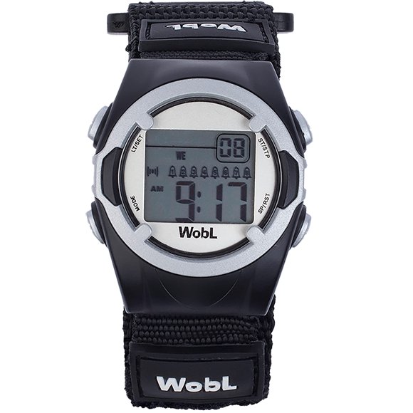 Reloj WobL de 8 alarmas vibrantes – Negro