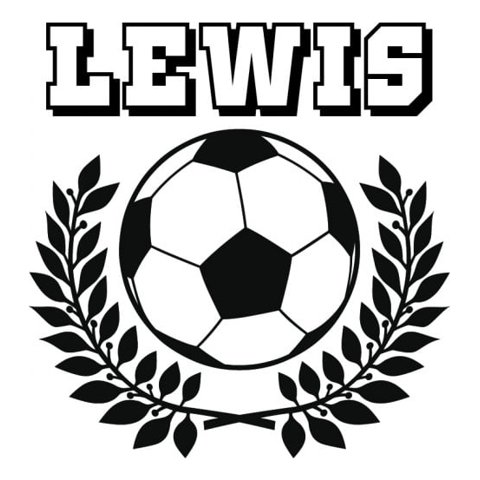 Rienda Libre Graphics - Decomural Personalised Name Sport Football Ws-43031