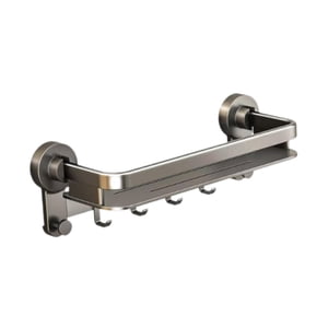 Bothyi - Estante De Pared Multifuncional Para Ducha, Para Lavandería, Dormitorio, Soporte Para Champú, 40 Cm, Con Ventosa Y Gancho