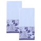 thumbnail image 1 of REGALWOVEN 2 Paquete de Toallas de Mano de Algodón Puro con Jacquard de Rosas, Juego de Toallas Suaves, Absorbentes y de Secado Rápido para Baño, Cocina, Spa, Gimnasio Azul 29" x 13", 1 of 7