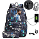 thumbnail image 1 of Messi Backpack Boys Girls Laptop Capacity School Bag Usb Charging Anti Theft and Waterproof Canvas Casual Mochilas, 1 of 3