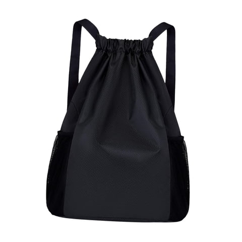 Magideal - Mochila Con Cordón, Bolsas De Viaje Grandes, Bolsa Deportiva Para Baloncesto, Mochilero Al Aire Libre , Negro