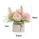 thumbnail image 2 of Ramo de hortensias de imitación en pequeño jarrón de cerámica, decoración para mesa de comedor, hogar, fiesta, oficina., 2 of 5
