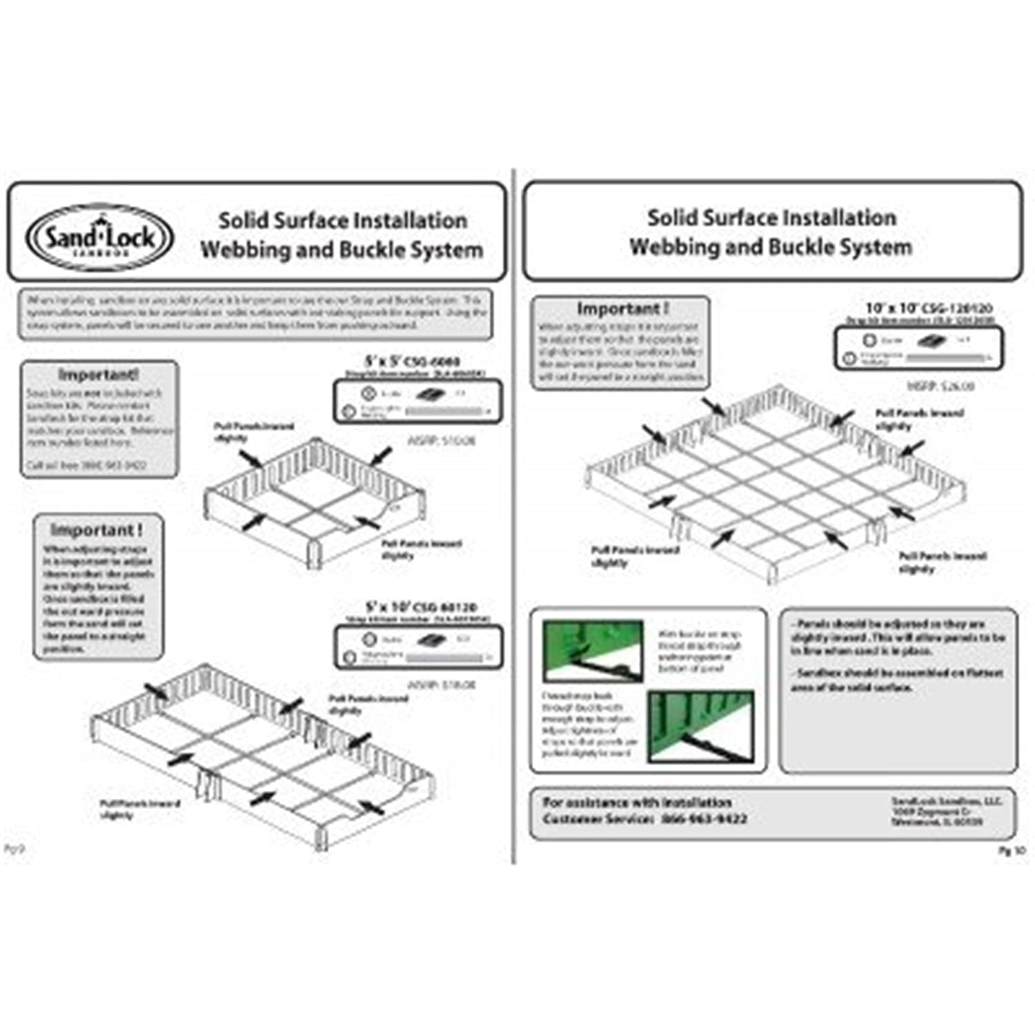 Sandbox Strap Kit Sandlock Sandboxes para superficies sólidas | Lider