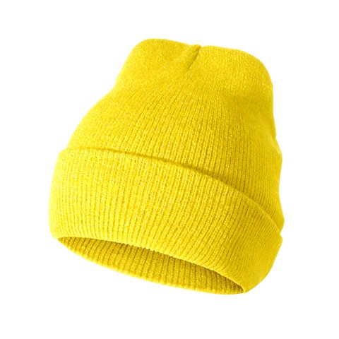 Gorro De Punto Con Puño Unisex Scotamalone Amarillo