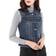 thumbnail image 4 of INSPIRE CHIC Chaleco de Mezclilla sin Mangas para Mujer con Botones Lavado Azul 2XL, 4 of 7