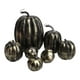 thumbnail image 1 of 7 Piezas De Calabazas Falsas, Modelo De Bricolaje, Verduras Artificiales Para Tienda De Halloween, Otoño, Negro Y Dorado, 1 of 5
