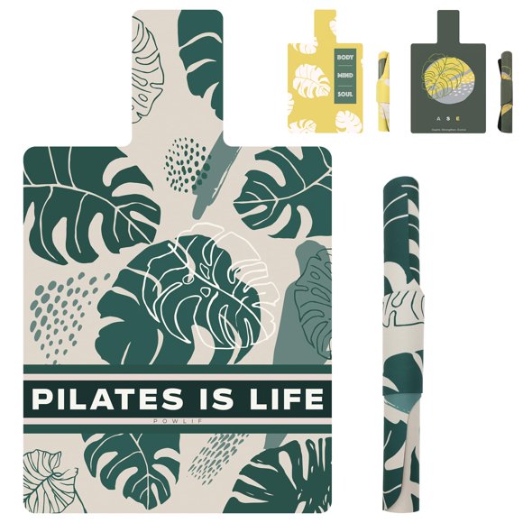 Colchoneta de Pilates POWLIF 100 cm x 61 cm con Cobertura Plegable