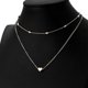 thumbnail image 3 of Collar De Mariposa De Moda Cadena De Clavícula Joyas Para Ni?as Plata De Doble Capa, 3 of 5